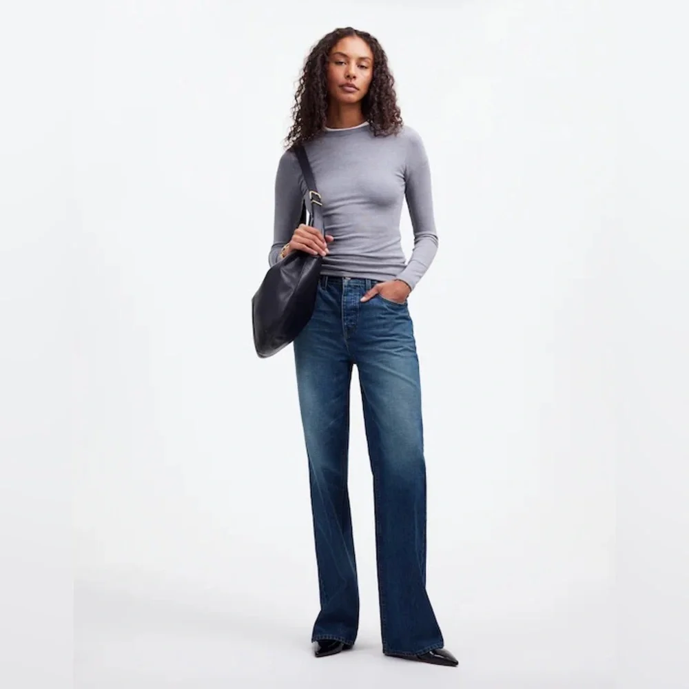 Madewell Low-Slung Baggy Jeans in Moffat Wash-Rigid Size 33 $138‎ NS199